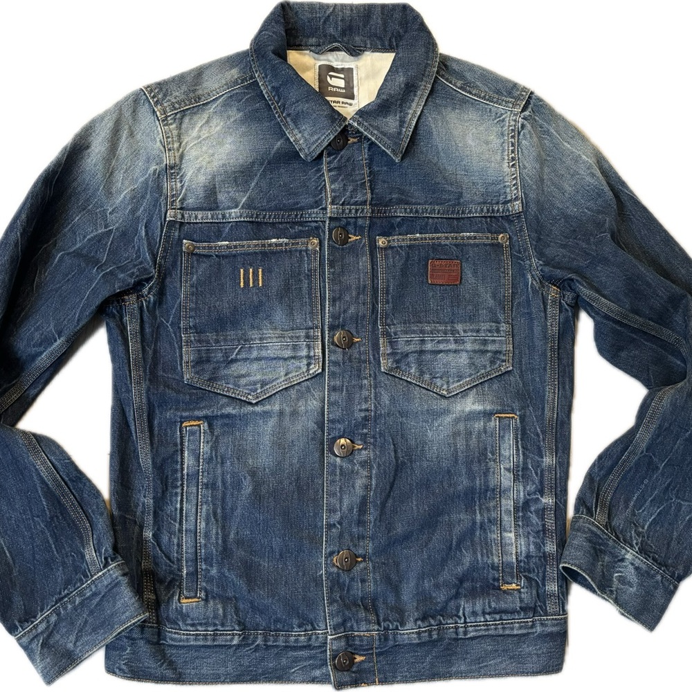 G-Star Indigo Denim  Type II Trucker Jacket RARE !